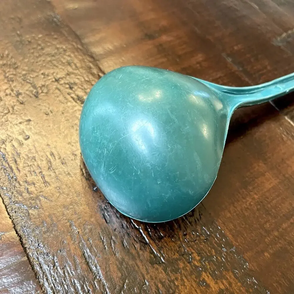 Vintage 1970s Foley Teal Blue Green Nylon Ladle Kitchen Utensil USA Retro